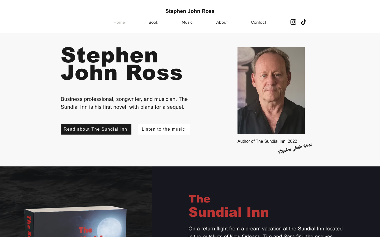 Stephen John Ross website hero screenshot