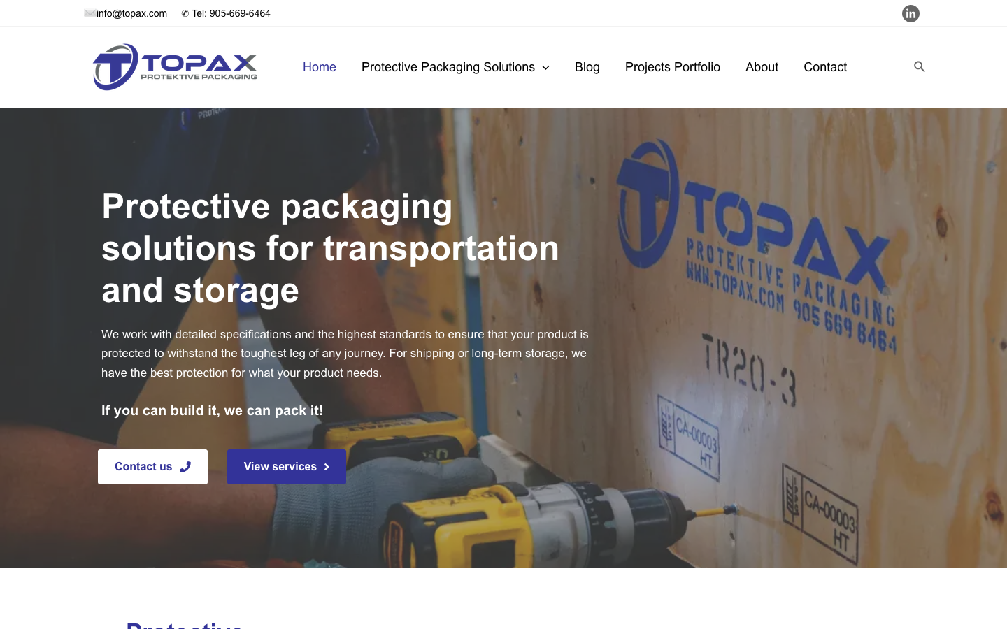 Topax website hero screenshot